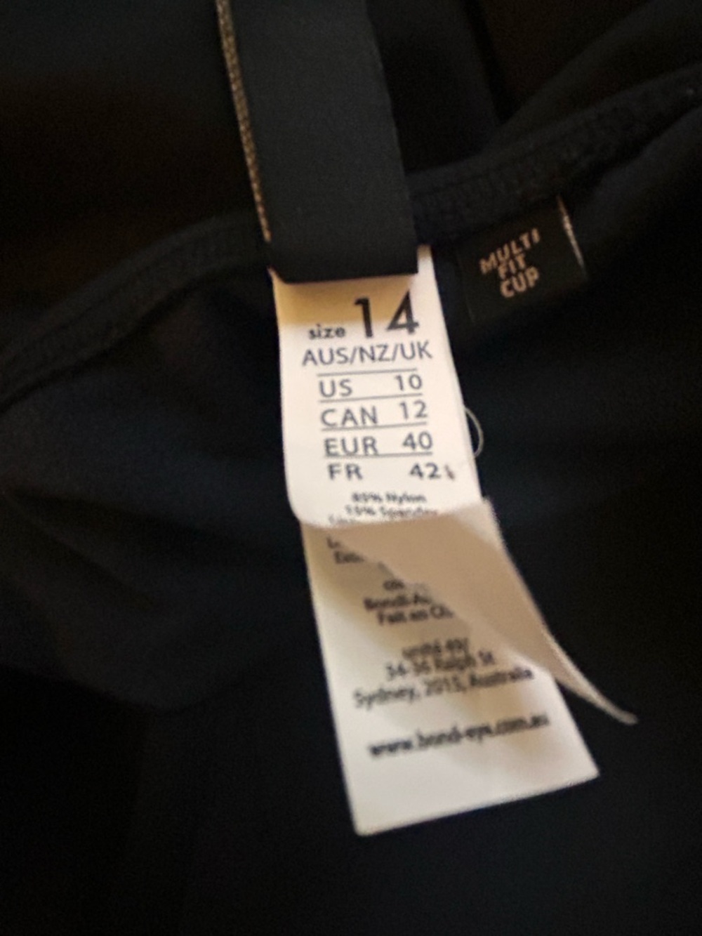 bond-eye Australia swimsuit size 10 - Picture 10 of 10
